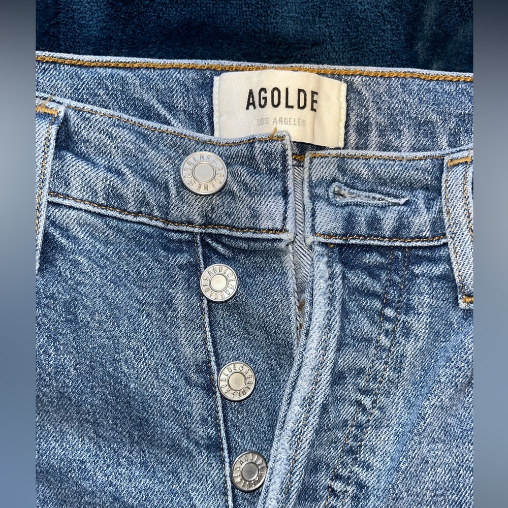 Agolde Riley High Rise Straight Crop Jeans - Picture 4 of 6